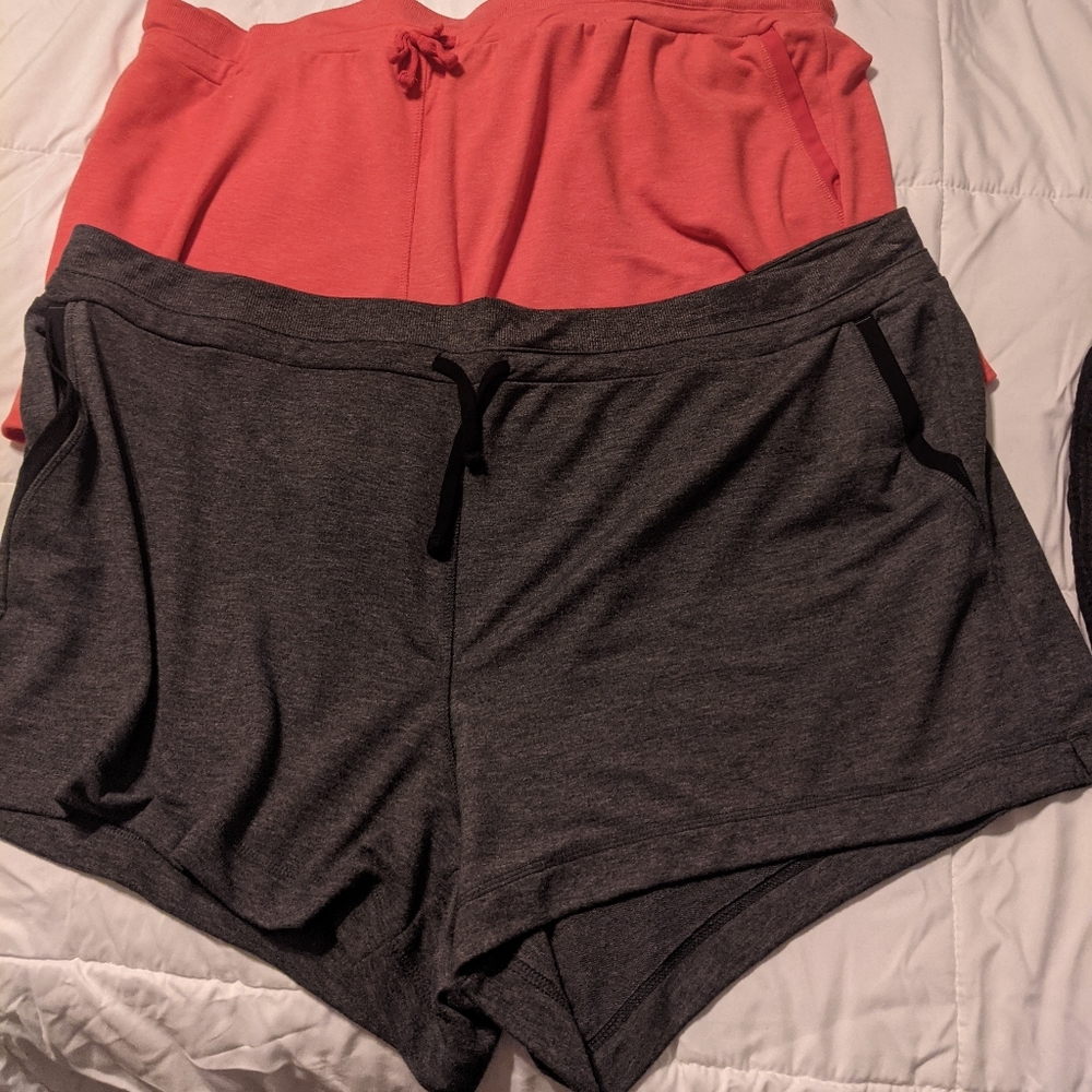 2 Cotton Drawstring Shorts